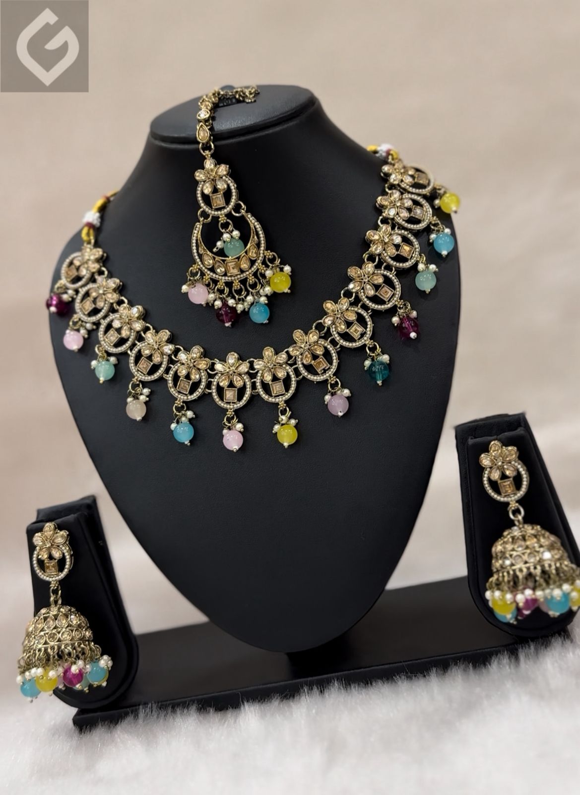 Chand Kundan Choker Necklace Set