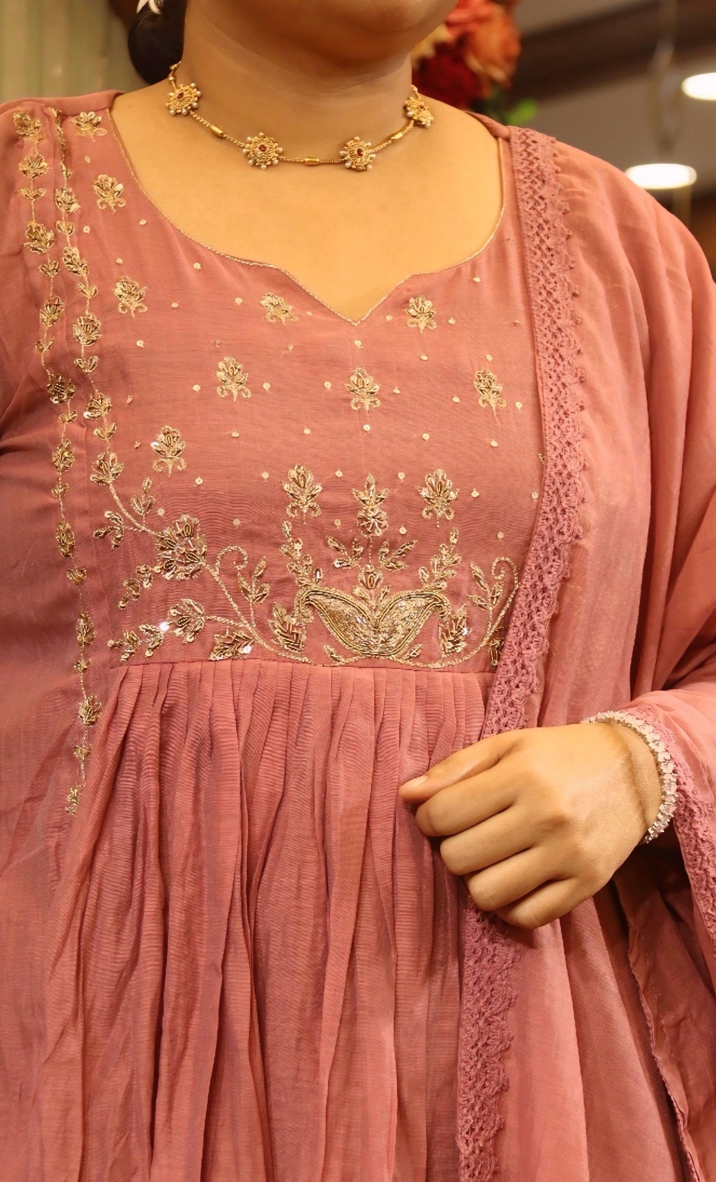 Salwar Suit-Muslin silk