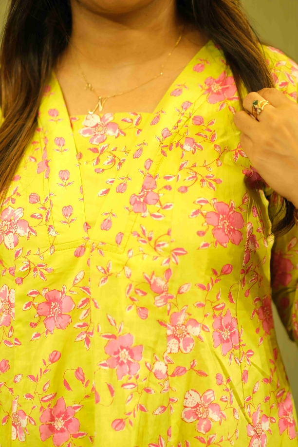 Cotton A-line Kurti