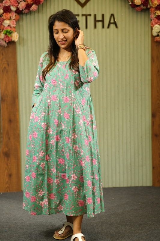 Cotton A-line Kurti
