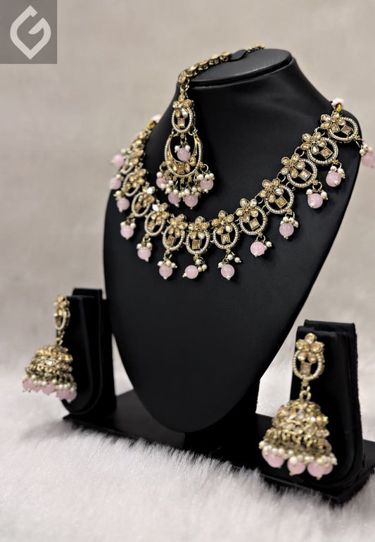 Chand Kundan Choker Necklace set