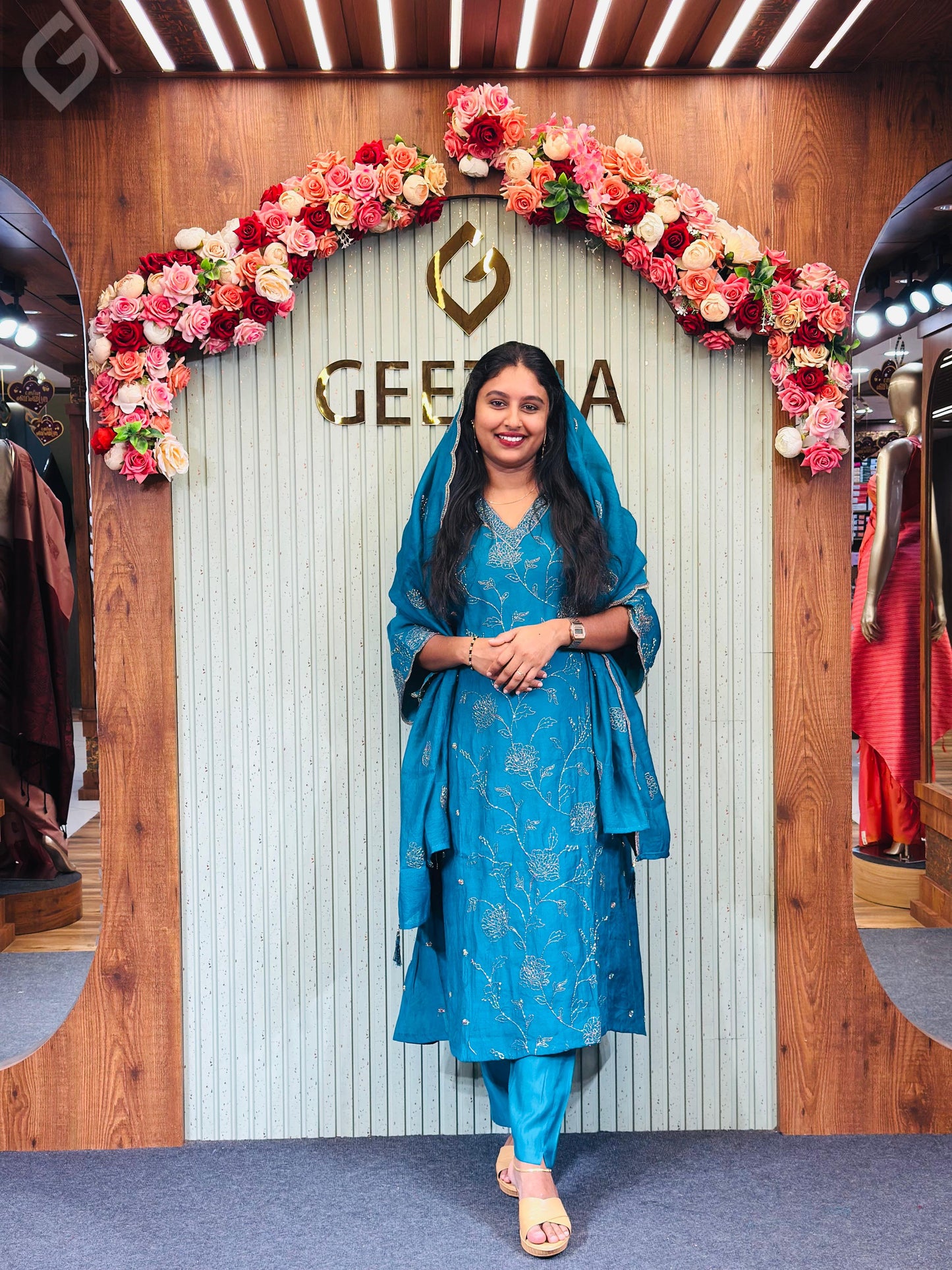 Floral Embroidered Elegant Anarkali set