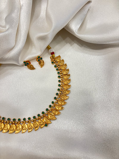 Mango necklace with Green stones