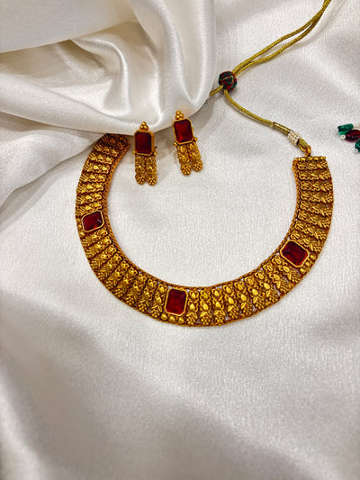 Antique Gold-plated Choker Set