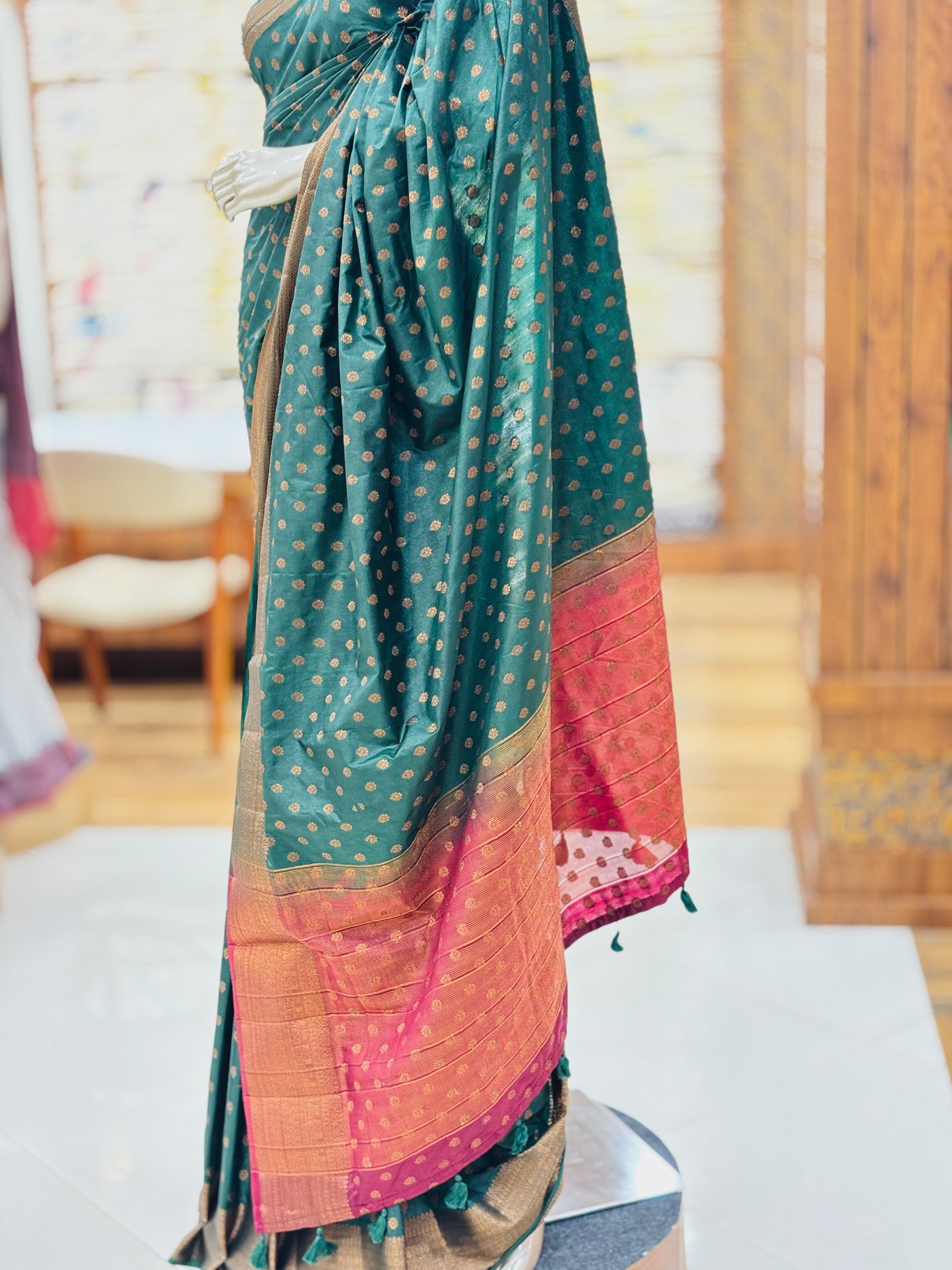 Semi Banarasi Silk Saree