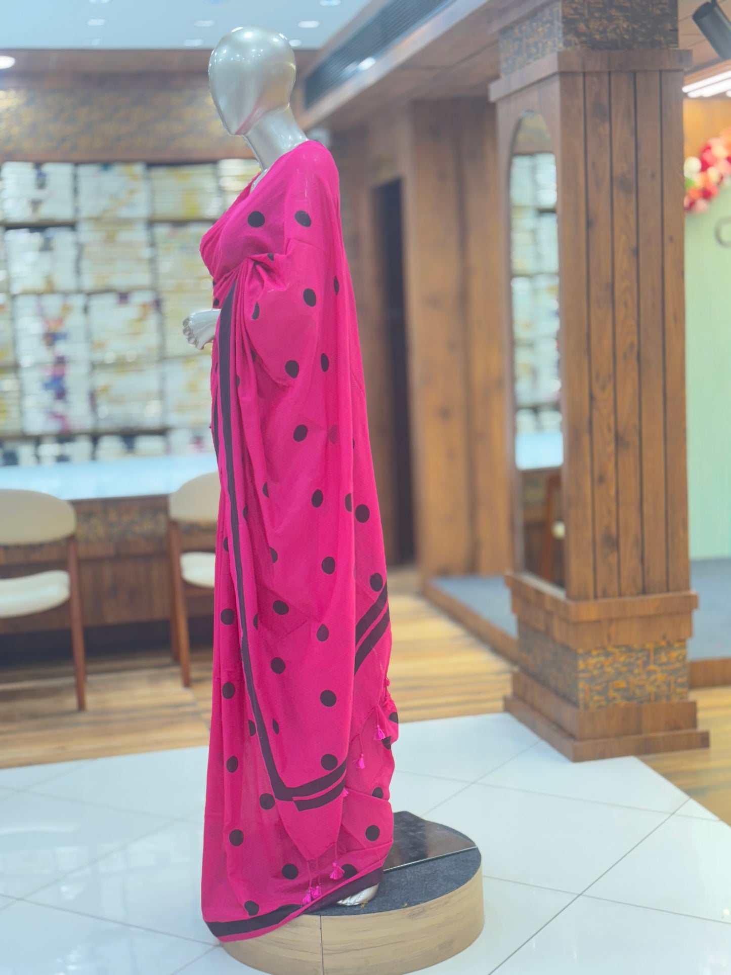 Cotton Saree | Polka Dots