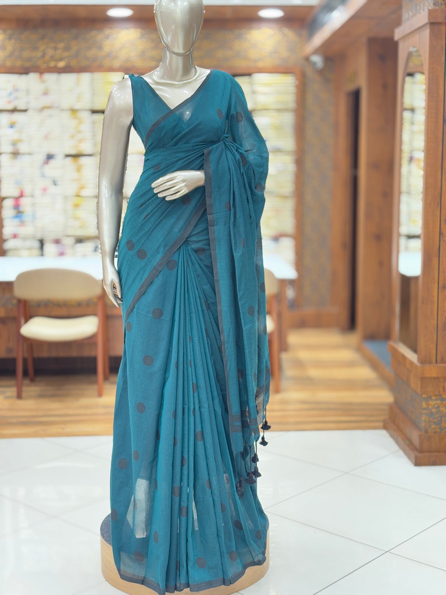 Cotton Saree | Polka Dots