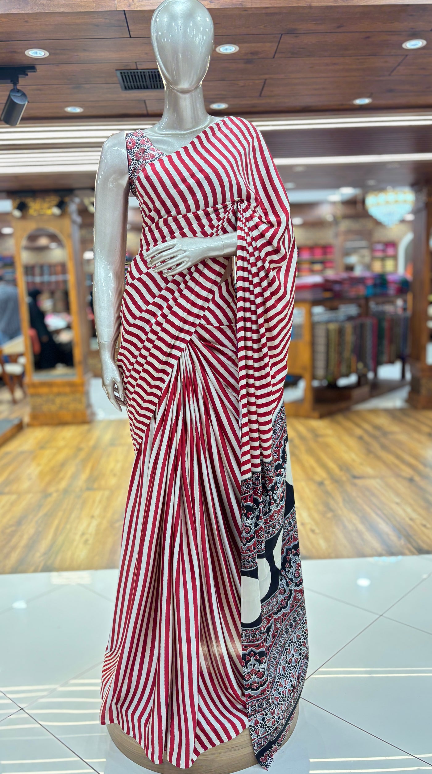 Semi Modal Saree | Blouse(Unstitched)