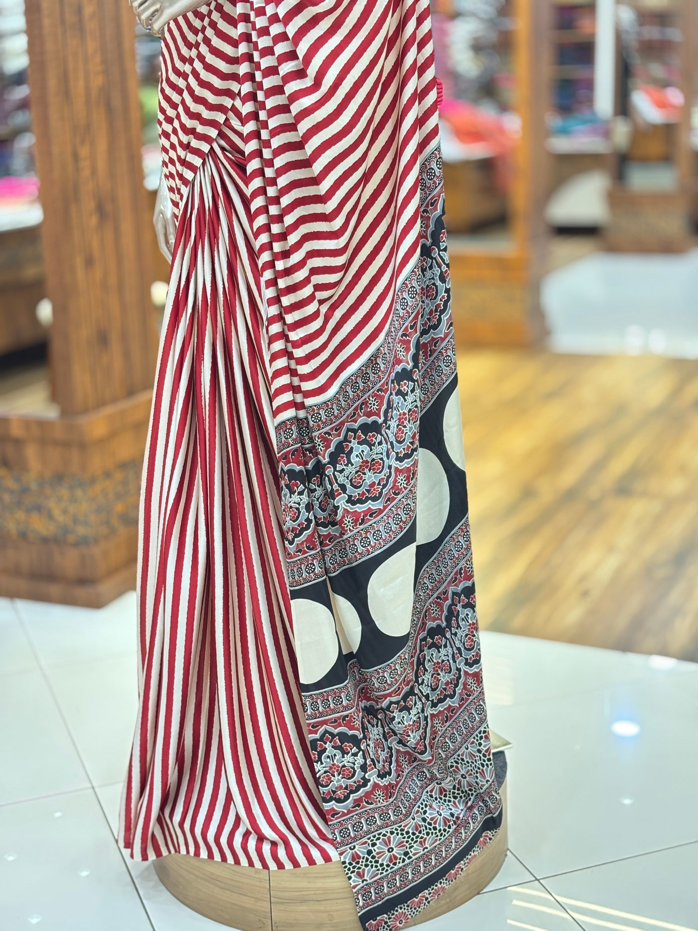Semi Modal Saree | Blouse(Unstitched)