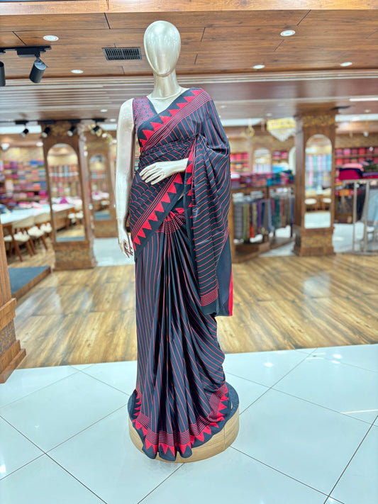 Semi Modal Saree | Blouse(Unstitched)