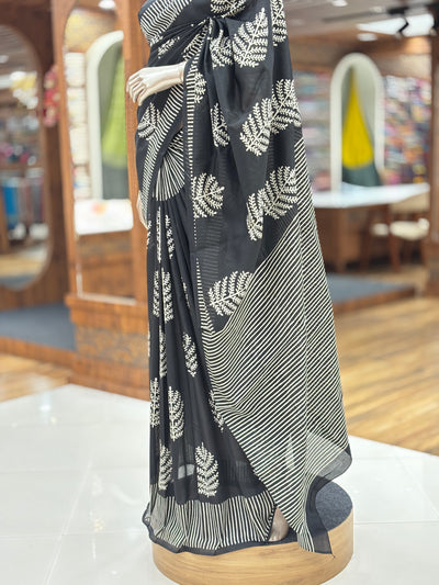 Women's Cotton Saree | Floral Printed | with Blouse Material