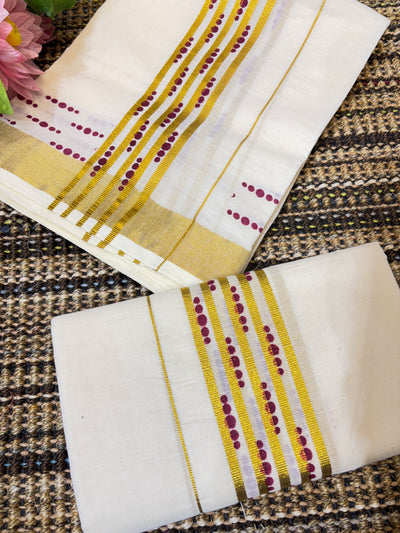 Traditional Cotton Set Mundu for Women