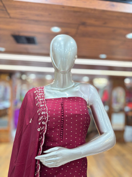 Salwar Material (Unstitched) | Vichitra Silk