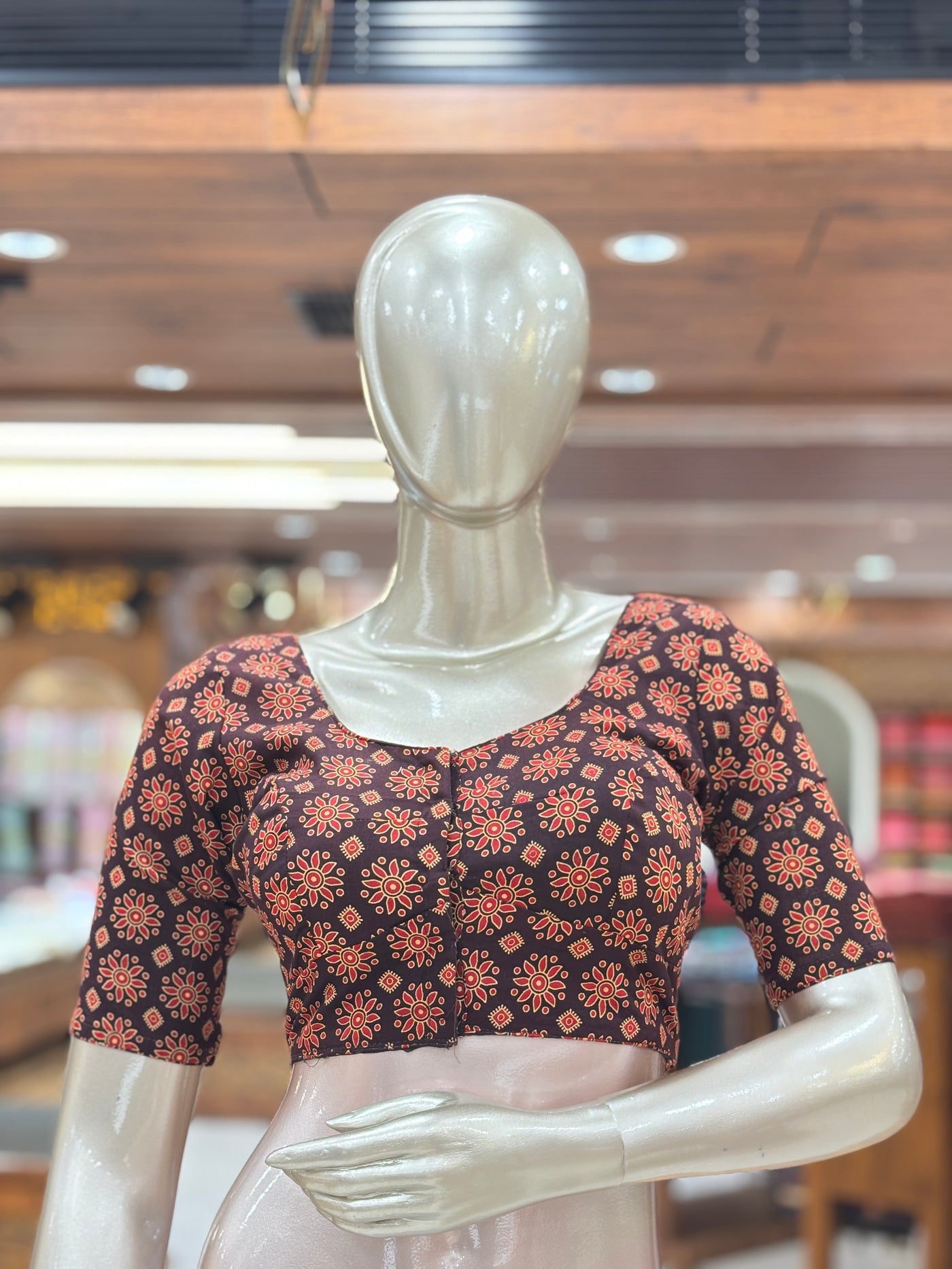Readymade Ajrakh Blouse