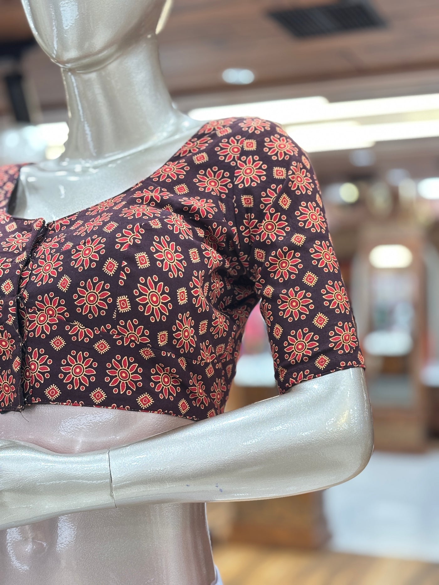 Readymade Ajrakh Blouse