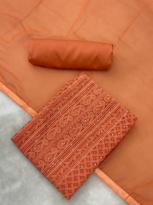 Salwar Material | Lucknowi Chikankari